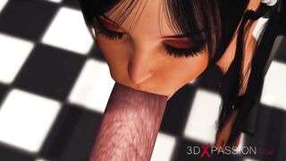 Crazy chef bangs a sexy cuffed brunette with many boobs in prison