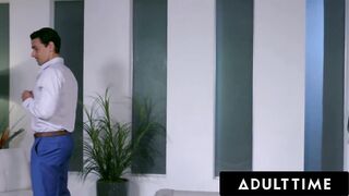 ADULT TIME - Surprised PAWG Masseuse Angela White Body Slides Her Friend During Unexpected Massage