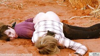 A rough ass fucking and kinky BDSM play session with 2 girls in the great outdoors