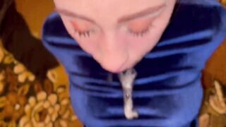 Amazing intense Facefuck finishing with Throatpie - more on OnlyFans p0rnellia