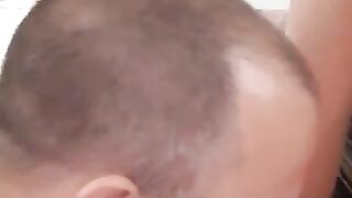 Hotwife makes cuckold suck bulls cock