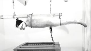 Wrapped & Trapped: CRAZY shaking orgasm in plastic wrap suspension! Bdsmlovers91