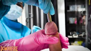 Mummified Slave gets CBT Sounding Treatment by 2 Asian Dominatrix