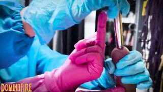 Mummified Slave gets CBT Sounding Treatment by 2 Asian Dominatrix