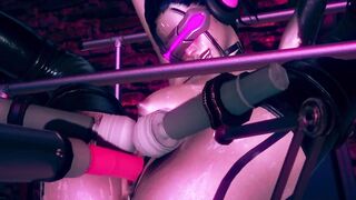 beautiful girl meet the perfect dildo machine