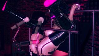 beautiful girl meet the perfect dildo machine