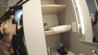 A hentai masochist female who goes crazy with the pleasure of a crotch rope.