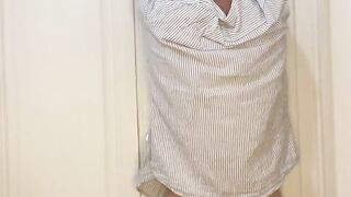 Tied to the door daddy has a huge cumshot shaking hard remote controlled Lovense Gush toy. Bdsm