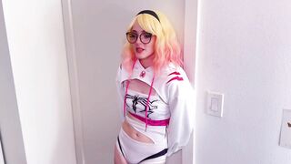 SpiderGwen Ties Me Up and Uses My Cock