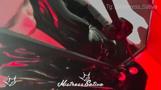 MISTRESS MADLEN & MISTRESS SATIVA | STRAPON SESSION IN BDSM CAGE SLAVE