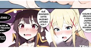 Fucking the beautiful ass of the goddess Aqua