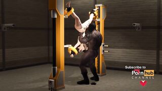 Crazy fuck in restraints. Sexy busty slut gets fucked hard by BBC