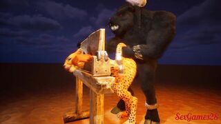 Furry girls have an orgy with big cocks in furry sex from Wild Life