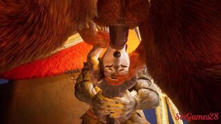 Furry girls have an orgy with big cocks in furry sex from Wild Life