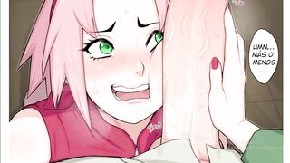 Sakura receives Lady Tsunade's enormous technique with her small pussy xxx