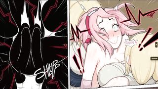 Sakura wants Tsunade's huge cock inside her tight pussy