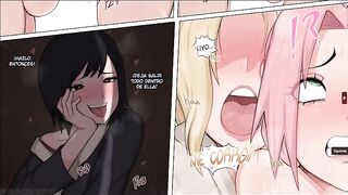 Sakura wants Tsunade's huge cock inside her tight pussy