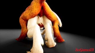 The furry girls have an interracial exchange with rough sex in Wild Life