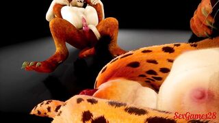 The furry girls have an interracial exchange with rough sex in Wild Life