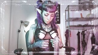 this succubus needs to suck your cock! nipple clamps + blowjob