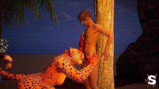Sexy furry girl sex minigame with lucky guy in wild sex from Wild Life