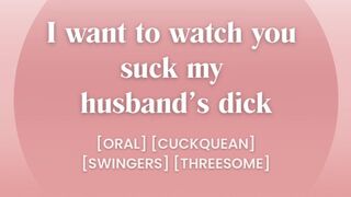 Cuckquean watches her husband fuck another woman [ASMR porn for women]