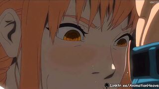 Power & Makima Seduce Denji to Fuck - 4K60