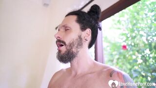 Two girls sharing my big hard cock