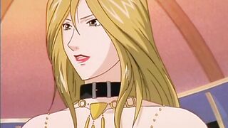 Anime lesbian group and masturbation session