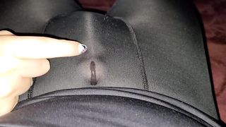 Femdom slave teased then vibed to 2 cumshots in his pants