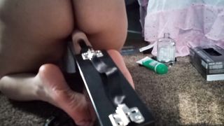 Getting my Pussy Fucked by my Sex Machine - Doggystyle