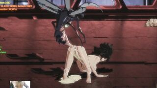 SEXY GOTH NAKED FIGHTING THUGS AND ALIEN MONSTERS - PURE ONYX