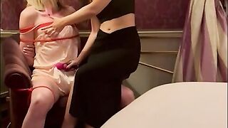 Mistress Iris Binds Her Sex-Doll To A Chair And Torments Her Until She Cums