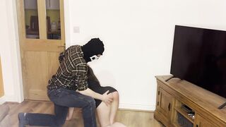 Masked Ghost Cosplayer Spanks Disobedient Slut into Submission