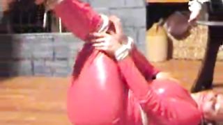 Blonde Latex Tied