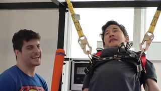 Hot Korean-german Gets Fist in his Favorite BDSM Chair by American, Luvs it