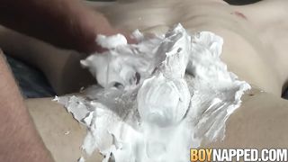 BDSM Subject James Lewis Shaved before Cum Inducing Handjob