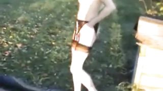 Russian Mistress Trampling in the Park