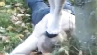 Russian Mistress Trampling in the Park