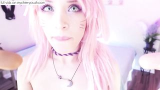 Cherry Crush - Joker Booty Tease and Blowjob Cumshot & Cheshire Oil Fuck Machine