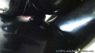 Sex in Latex Condom Suit